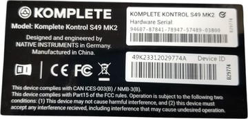 Б/в Midi-клавіатура Native Instruments komplete kontrol s49 mk2 01-200905826
