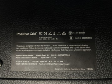 Б/в Комбопідсилювач Positive Grid spark 40 pw 01-200930698