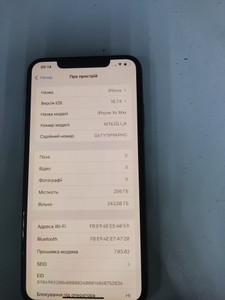 Б/у Мобільний телефон Apple iphone xs max 256gb 01-200981858