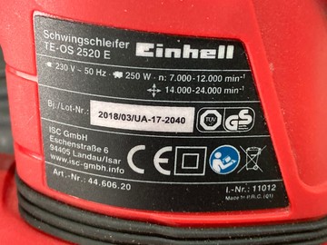 Б/в Шліфмашина вібро Einhell te-os 2520 e 01-200994800