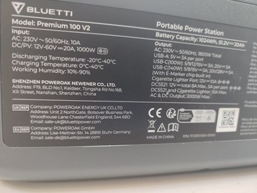 Б/у Зарядная станция Bluetti premium 100 v2 01-201108948
