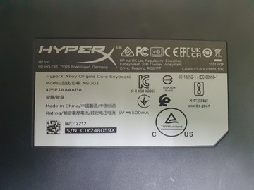 Б/в Клавіатура Hyperx alloy origins core 01-201150748