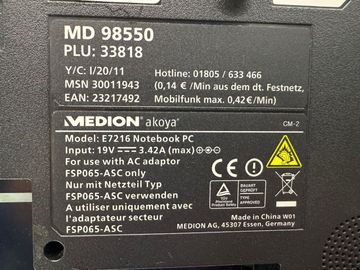 01-200778241: Medion 17/core i3 380m ddr3/8gb ddr3/hdd 750 gb/ssd *відсутній/*інтегрована