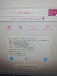 Б/в Мобільний телефон Apple iphone 12 64gb 01-200789393