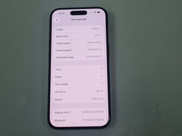 Б/в Мобільний телефон Apple iphone 15 pro 128gb 01-200859512