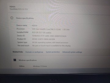 Б/в Ноутбук Acer 15/core i5-1334u ddr4/16gb ddr4/hdd *відсутній/ssd 480 gb/*інтегрована 01-200937641