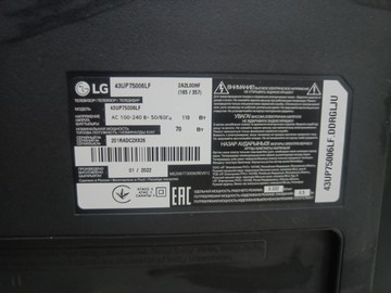Б/в Телевізор Lg 43up75006lf 01-200975251