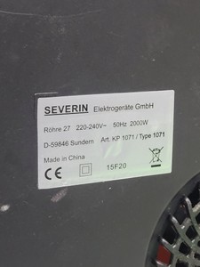 Б/в Настільна плита Severin kp 1071 01-201016739