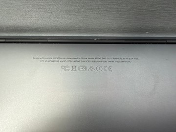 Б/в Ноутбук Apple macbook pro a1706 13,3 / core i5 2.9ghz / ram 8gb / ssd 256gb / graphics 550 01-201181555