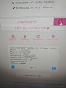 Б/в Мобільний телефон Apple iphone 15 pro max 256gb 01-200846012