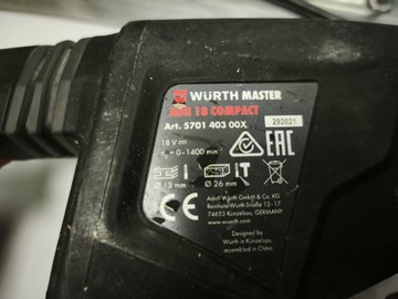 Б/в Набір інструментів Wurth aws 18-125p compact/ abs 18 compact/ abh 18 compact/ 3акб 5ah зп 01-200929320