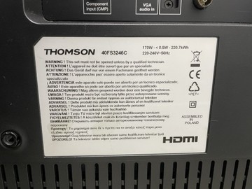 Б/в Телевізор Thomson 40fs3246c 01-200933686