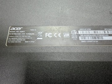 Б/у Ноутбук Acer 15/core i5-11400h ddr4/16gb ddr4/hdd *відсутній/ssd 500 gb/geforce rtx3050ti 4gb 01-200937730