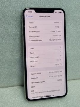 Б/в Мобільний телефон Apple iphone xs max 256gb 01-200941323