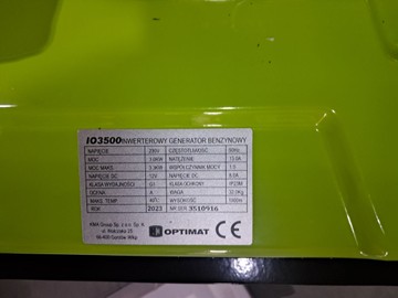 Б/в Генератор Optimat io3500 01-200902394
