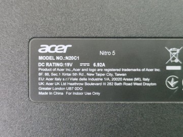 Б/в Ноутбук Acer 15/core i5-11300h ddr4/8gb ddr4/hdd *відсутній/ssd 512 gb/geforce rtx3050 4gb 01-200984888