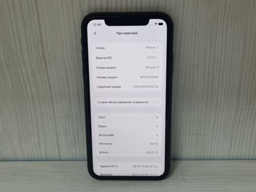 Б/в Мобільний телефон Apple iphone 11 64gb 01-201181554