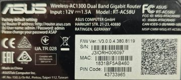 Б/в WiFi роутер Asus rt ac58u v2/v3 18-000094258
