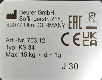 Б/в Ваги кухонні Beurer ks 34 xl stainless steel 01-200832853