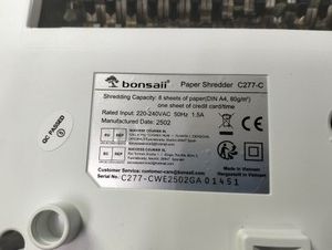 Б/в Подрібнювач паперу Bonsaii c277-c 01-200949225