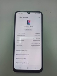 Б/в Мобільний телефон Samsung galaxy a24 sm-a245f 6/128gb 01-201137931