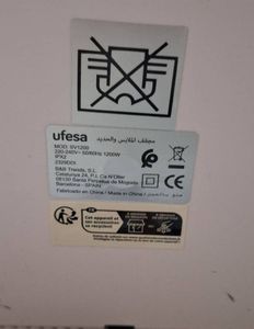 01-200431374: Ufesa dryer sv1200