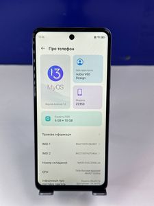 Б/в Мобільний телефон Zte nubia v60 design 6/256gb 01-200637434