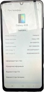 Б/в Мобільний телефон Samsung galaxy a06 4/128gb 01-200901243