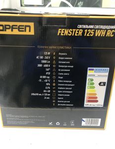 Б/в Світильник Hopfen fenster wh 125 вт led 01-200909500