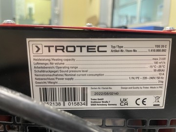 Б/в Теплова гармата Trotec tds 20 01-200936695