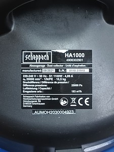 Б/в Стружковідсмоктувач Scheppach ha-1000 01-201032129