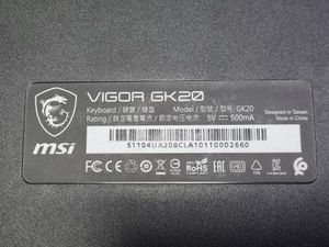 Б/в Клавіатура Msi vigor gk20 01-201044230