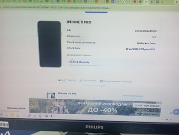 Б/в Мобільний телефон Apple iphone 11 pro 64gb 01-201098318
