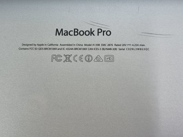 Б/в Ноутбук Apple macbook pro a1398 15,4" core i7 2.2ghz/ram 16gb/ssd256gb/intel iris pro 01-201155561