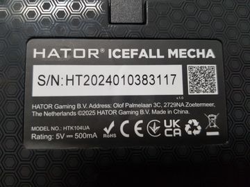 Б/в Клавіатура Hator icefall mecha rainbow 01-200901114