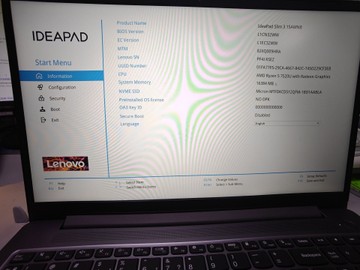 Б/в Ноутбук Lenovo 15/ryzen 5 7520u ddr5/16gb ddr5/hdd *відсутній/ssd 512 gb/*інтегрована 01-200933303