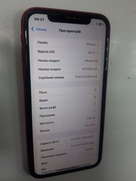 Б/в Мобільний телефон Apple iphone xr 128gb 01-200933576