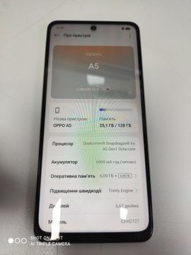 Б/у Мобільний телефон Oppo a5 4g 6/128gb 01-200937764