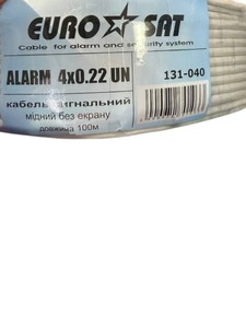 Б/в Кабель сигнальний Euro Sat alarm 4х0,22 un 100m 01-200934202
