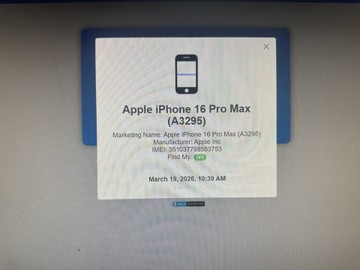 Б/в Мобільний телефон Apple iphone 16 pro max 256gb 01-200973786