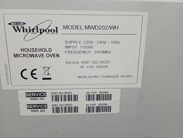 01-200736833: Whirlpool mwd 202