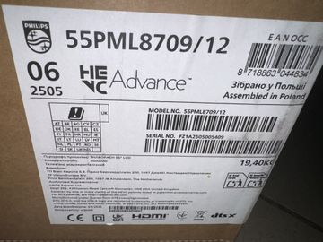 Б/в Телевізор Philips 55pml8709/12 01-200797363