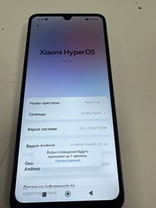 Б/в Мобільний телефон Xiaomi redmi 14c 8/256gb 01-200847385