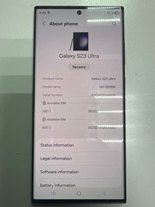 Б/у Мобільний телефон Samsung galaxy s23 ultra 8/256gb 01-200941287