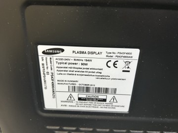 Б/в Телевізор Samsung ps43f4900aw 01-200956634