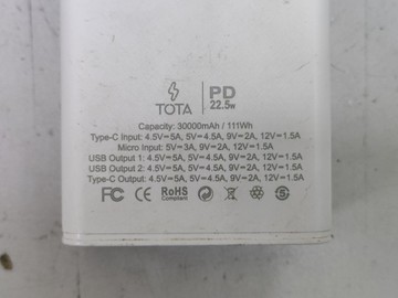 Б/в Повербанк Tota pd+qc 22.5w 30000mah 111wh 01-200997284