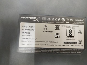 Б/в Клавіатура Hyperx alloy origins 01-201004091