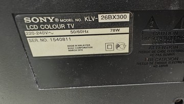 Б/в Телевізор Sony klv-26bx300 01-201008088