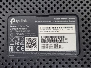 Б/в Бездротовий маршрутизатор Tp-Link archer c5400x 01-201041686