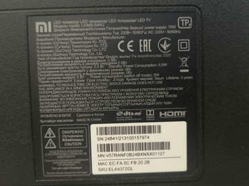 Б/в Телевізор Xiaomi mi led tv 4s 43" l43m5-5aru 01-201177585